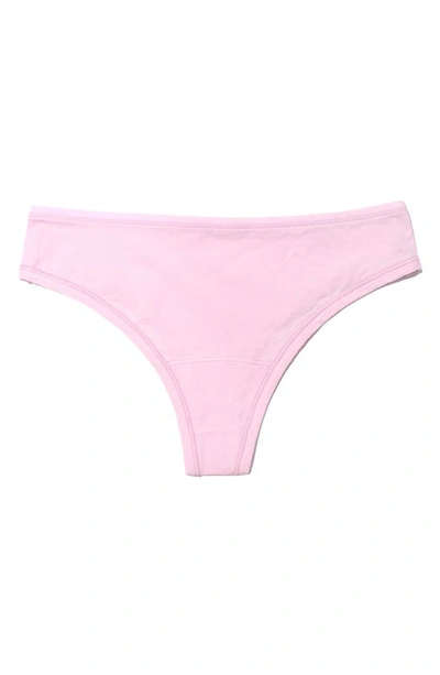 Shop Hanky Panky Playstretch Natural Rise Thong In Meadowsweet Pink