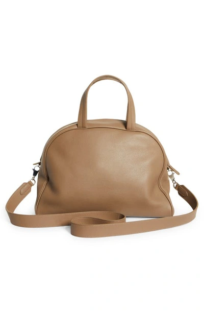 Shop The Row Bowling 2 Leather Satchel In Sepia