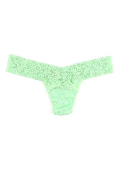 Shop Hanky Panky Signature Lace Low Rise Thong In Starfruit Green