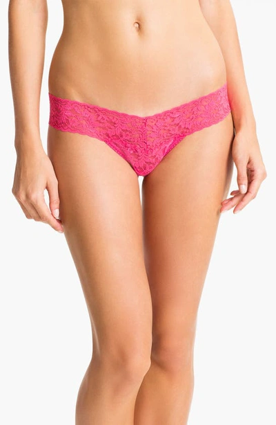 Shop Hanky Panky Signature Lace Low Rise Thong In Vivid Coral