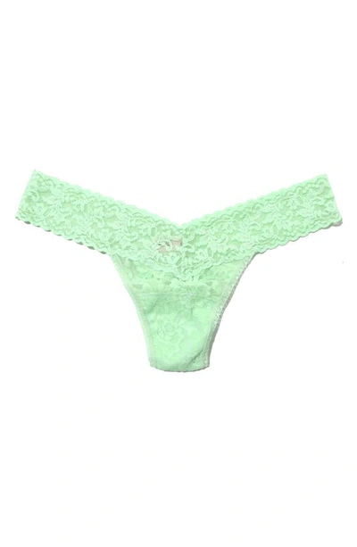 Shop Hanky Panky Signature Lace Low Rise Thong In Starfruit Green