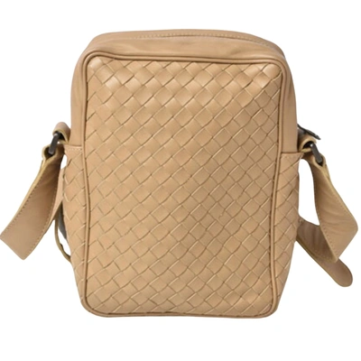 Shop Bottega Veneta Intrecciato Camel Leather Shoulder Bag ()