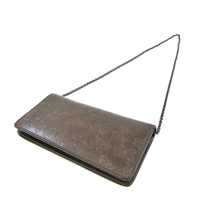 Shop Bottega Veneta Khaki Leather Wallet  ()