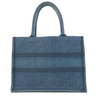 Shop Dior Lady  Blue Denim - Jeans Tote Bag ()