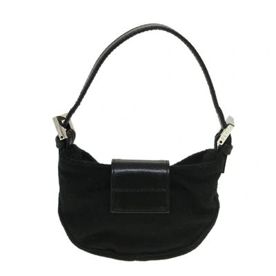 Shop Fendi Black Wool Shoulder Bag ()