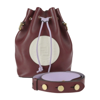 Shop Fendi Mon Trésor Burgundy Leather Shoulder Bag ()