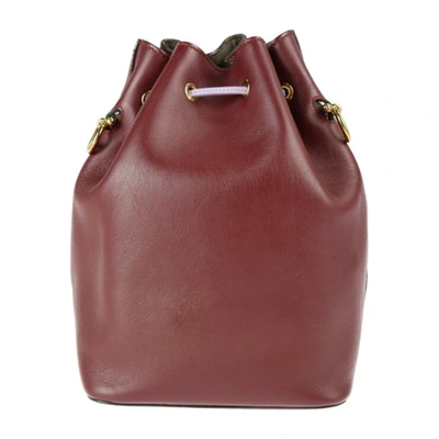 Shop Fendi Mon Trésor Burgundy Leather Shoulder Bag ()