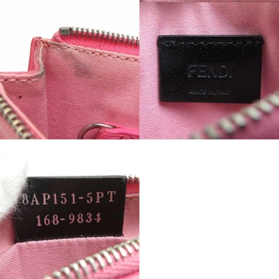 Shop Fendi Monster Pink Leather Wallet  ()