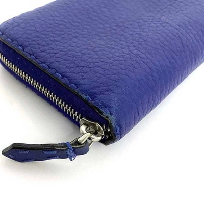 Shop Fendi Selleria Purple Leather Wallet  ()