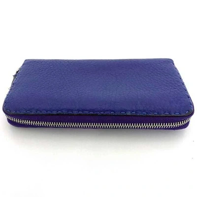 Shop Fendi Selleria Purple Leather Wallet  ()