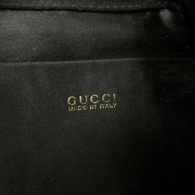 Shop Gucci Bamboo Black Synthetic Backpack Bag ()