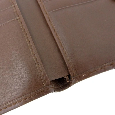 Shop Gucci Brown Leather Wallet  ()