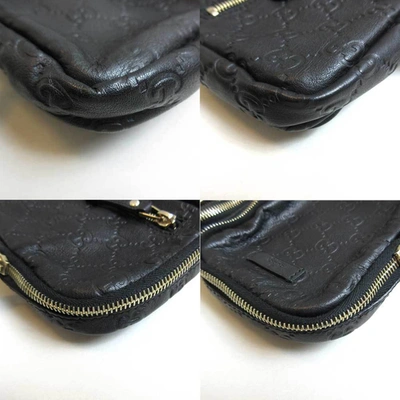 Shop Gucci Gg Supreme Black Leather Clutch Bag ()