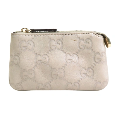 Shop Gucci Ssima White Leather Wallet  ()