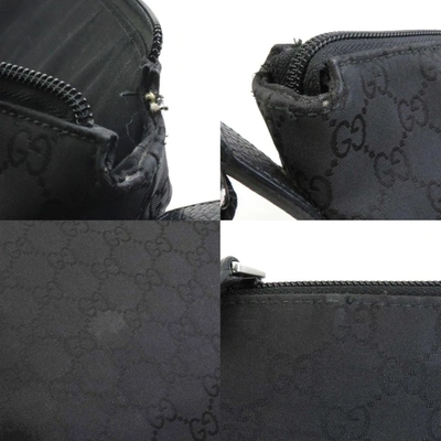 Shop Gucci Messenger Black Canvas Shoulder Bag ()