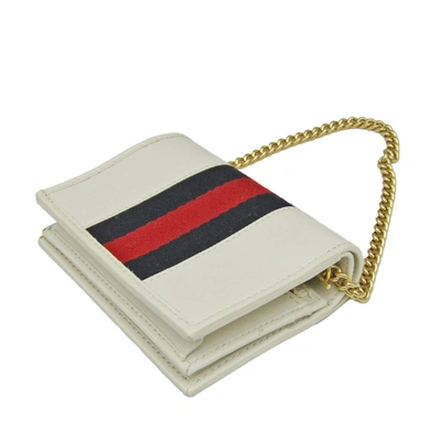 Shop Gucci Rajah White Leather Wallet  ()