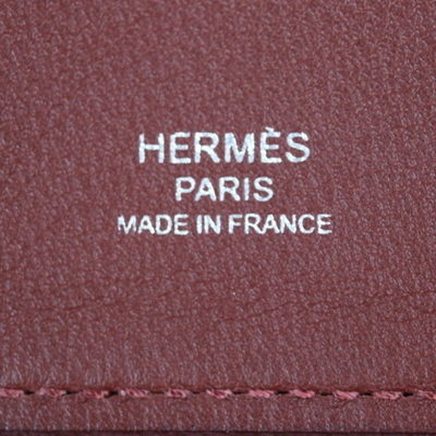Shop Hermes Hermès Aline Burgundy Leather Clutch Bag ()