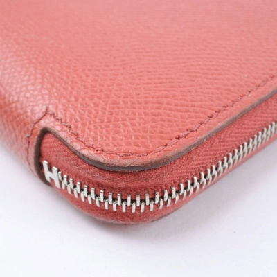 Shop Hermes Hermès Azap Pink Leather Wallet  ()
