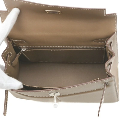 Hermes Hermès Birkin 25 Grey Leather Handbag ()