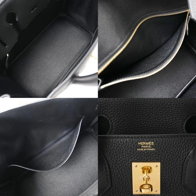 Birkin 30 leather handbag Hermès Black in Leather - 21795259