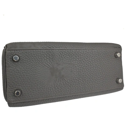 Kelly 25 leather handbag Hermès Grey in Leather - 32308331