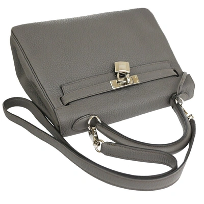 Kelly 25 leather handbag Hermès Grey in Leather - 32737470