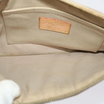 Pre-owned Louis Vuitton Pochette Accessoires Gold Patent Leather Clutch Bag ()