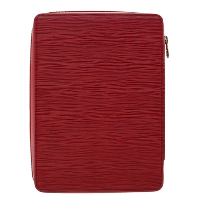 Pre-owned Louis Vuitton Pochette Red Leather Clutch Bag ()