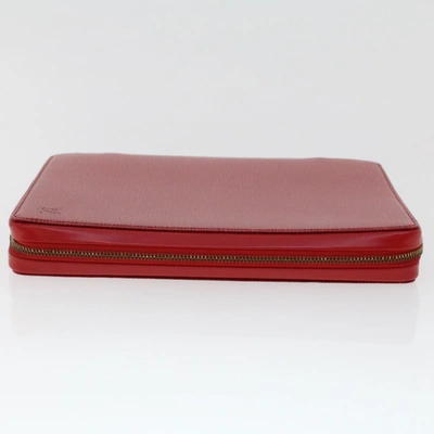 Pre-owned Louis Vuitton Pochette Red Leather Clutch Bag ()