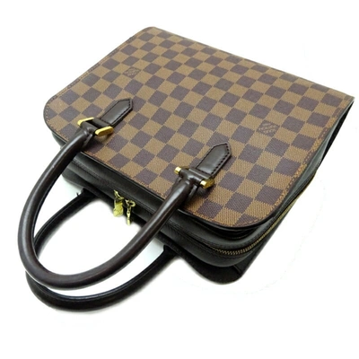 Louis Vuitton Triana Brown Canvas Handbag (Pre-Owned)
