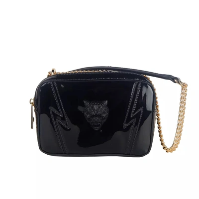 Shop Plein Sport Elegant Black Chain Strap Shoulder Women's Bag
