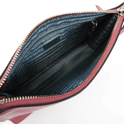 Shop Prada Etiquette Pink Leather Shoulder Bag ()