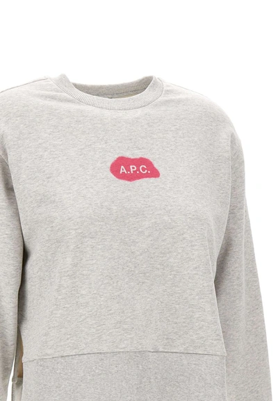 Shop Apc A.p.c. "sweat Sibylle" Sweatshirt In Grey