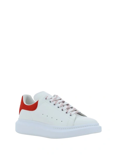 Shop Alexander Mcqueen Sneakers In White/lust Red