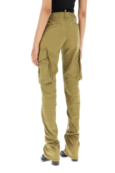 Shop Dsquared2 'flare Sexy Cargo' Pants In Brown