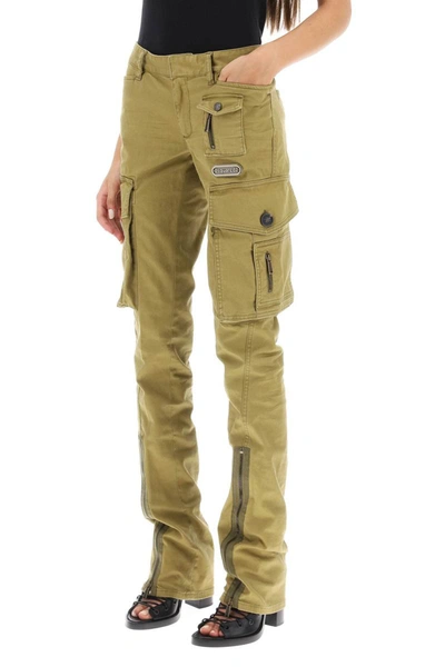Shop Dsquared2 'flare Sexy Cargo' Pants In Brown