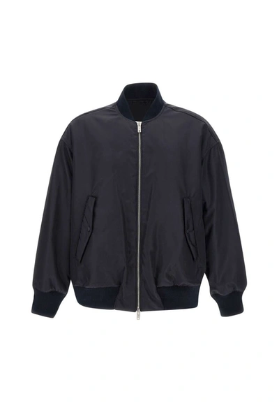 Shop Emporio Armani Ea7  Sustainable Collection Bomber Jacket In Blue