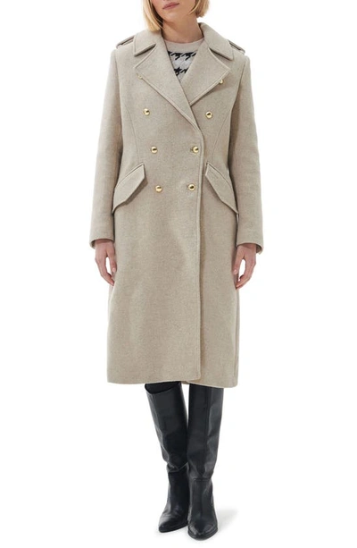 Shop Barbour Inverraray Wool Blend Trench Coat In Light Fawn