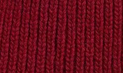 Shop Barbour Carlton Fleece Lined Wool Blend Beanie In Cranberry