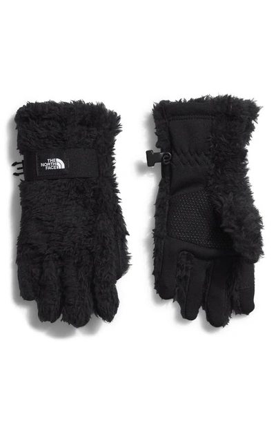 The North Face Kids Suave Oso Faux Shearling Gloves In Tnf Black