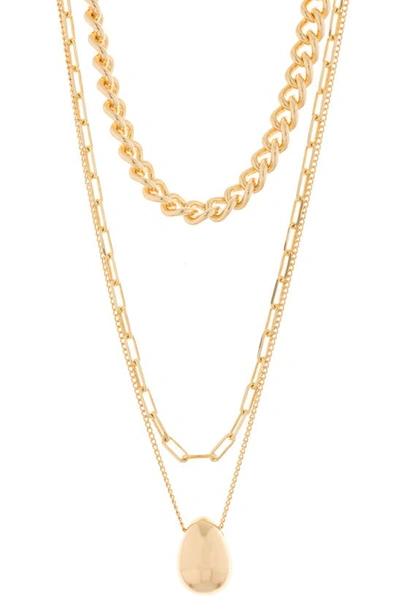 Shop Natasha Layered Chain Necklace In Gold