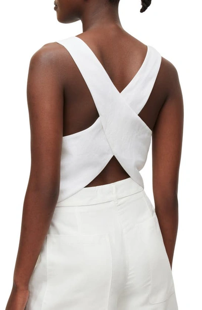Allsaints Petra Crossback Vest In Off White