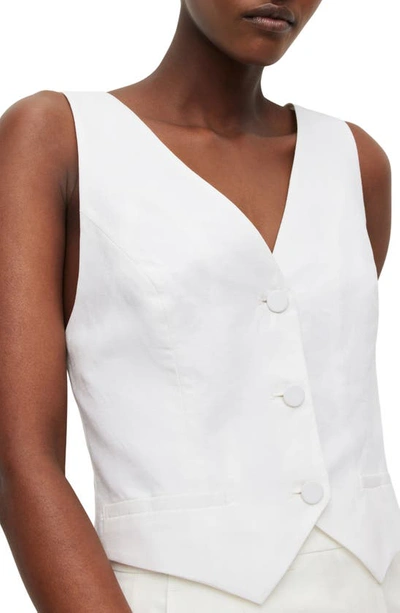 Allsaints Petra Crossback Vest In Off White