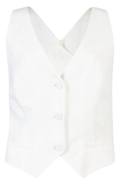 Allsaints Petra Crossback Vest In Off White