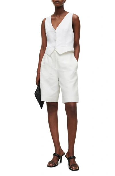 Allsaints Petra Crossback Vest In Off White