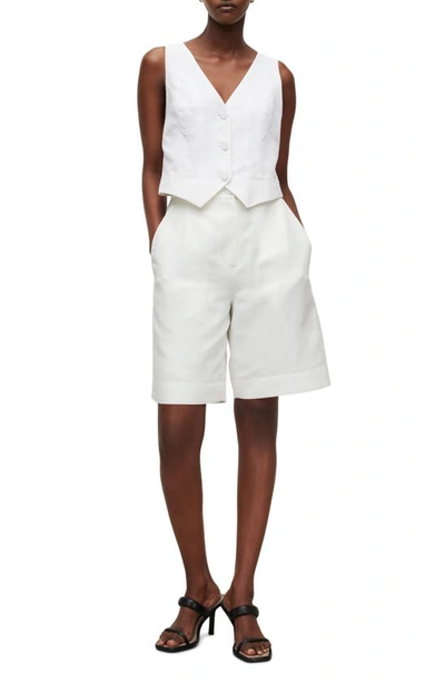 Allsaints Petra Crossback Vest In Off White
