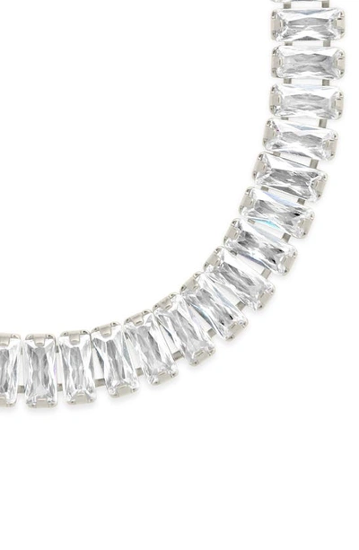 Sterling Forever Rhodium Plated Cz Jordan Bolo Bracelet In Silver