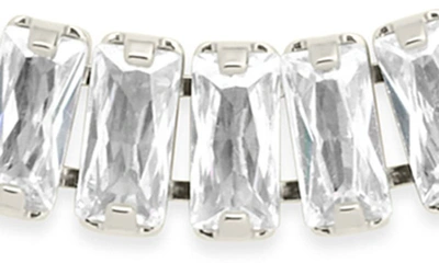Sterling Forever Rhodium Plated Cz Jordan Bolo Bracelet In Silver