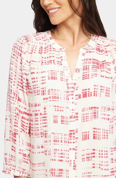 Shop Nydj Pintuck Blouse In Pandora