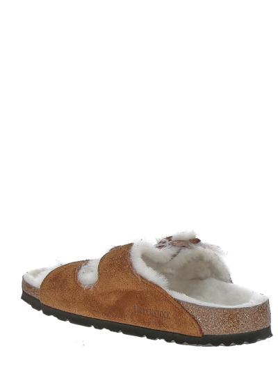 Birkenstock Arizona Shearling Sandal In Brown